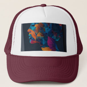 Casquette Conception de visage humain sur