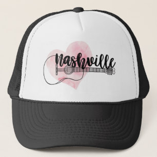 Casquette Conception du coeur de l'aquarelle de Nashville Gu