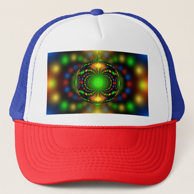 Casquette Conception fractale de l'ornement de Noël-29440 (Devant)