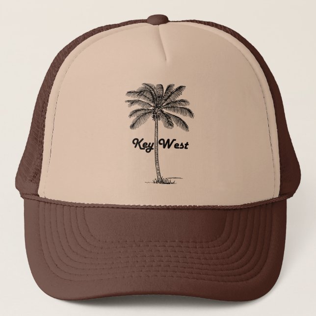 Casquette Conception noire et blanche de Key West la Floride (Devant)