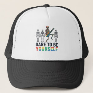 Casquette Conception vectorielle squelette arc-en-ciel osez
