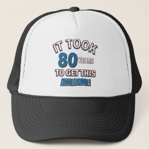 Casquette conceptions d'anniversaire de 80 ans