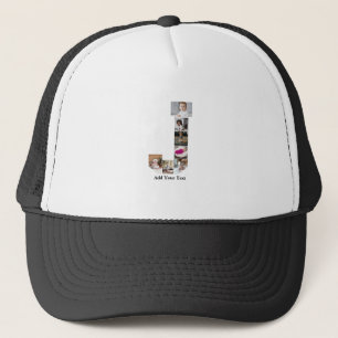 Casquette Concevez votre propre lettre J Photo Collage