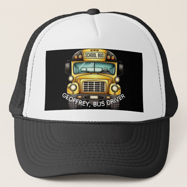 Casquette Conducteur de bus scolaire. Personnalisé (Devant)