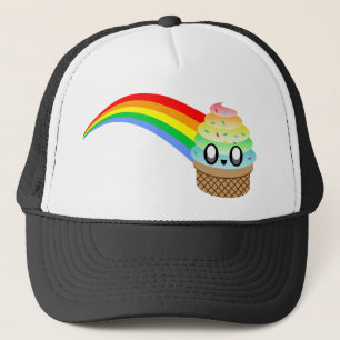 CASQUETTE CONE DE GLACE KAWAII ARC-EN-CIEL DE CUTENESS
