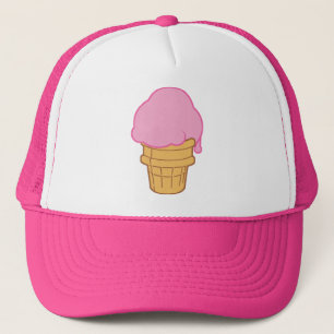 Casquette Cône de glace rose