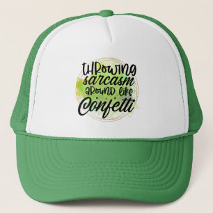 Casquette Confettis de mots d'art de sarcasme drôle