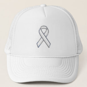 Casquette Conscience blanche de ruban de style ceinturée par