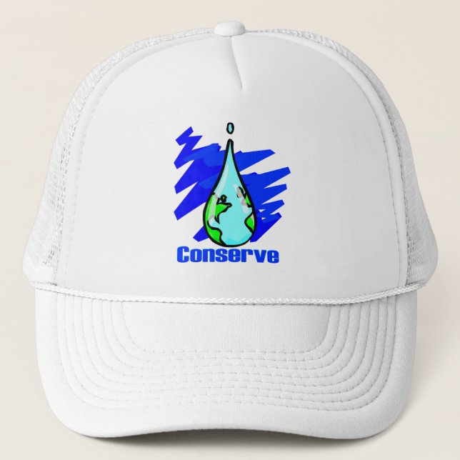 Casquette Conserver Eau Terre goutte d'eau (Devant)