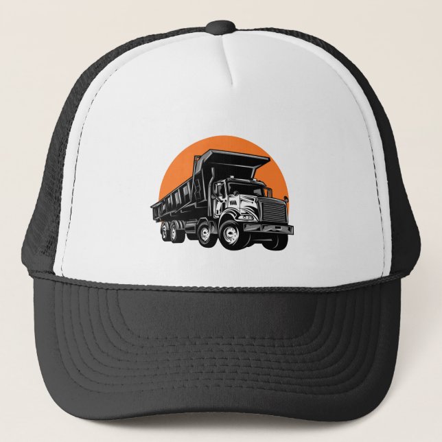 Casquette Construction d'équipement lourd de vidange de cami (Devant)
