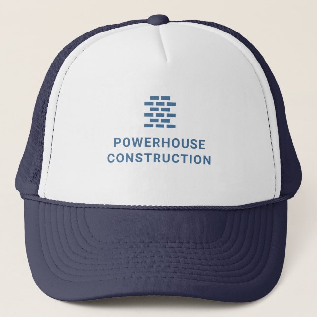 Casquette Construction Motif de brique de brique Marine (Devant)