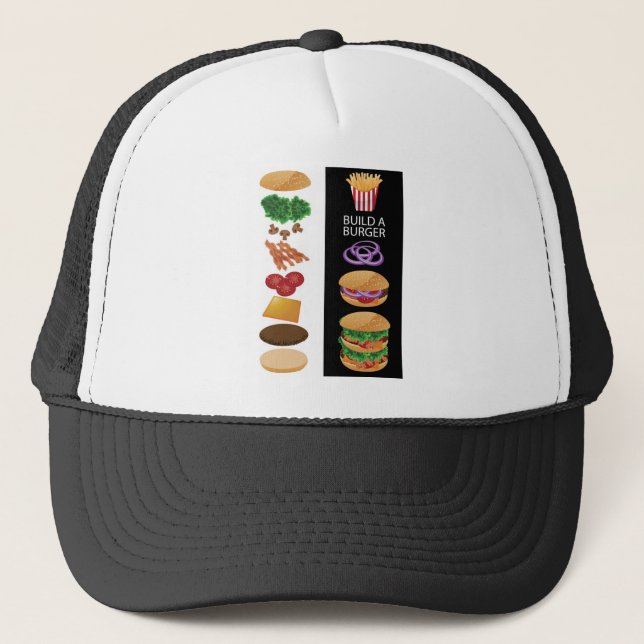 Casquette Construisez un hamburger (Devant)
