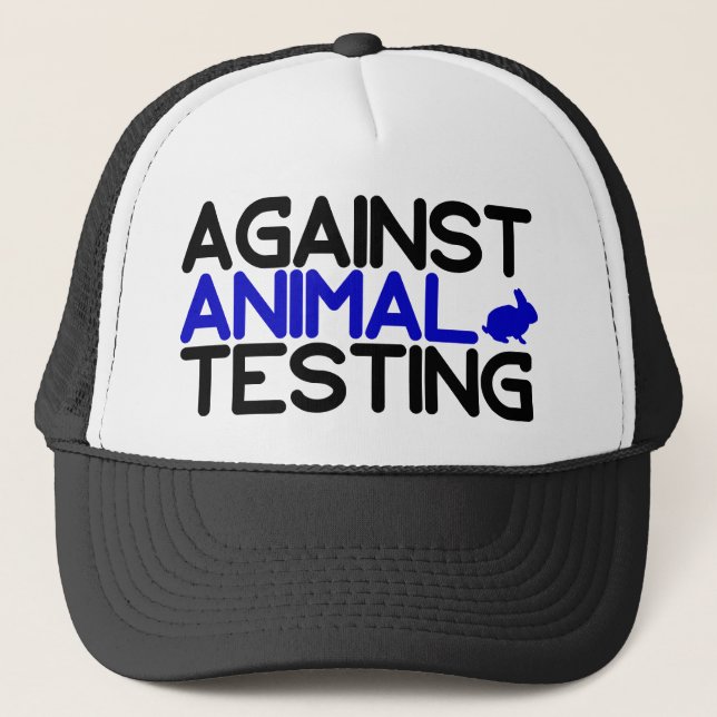 Casquette Contre les tests animaux (Devant)