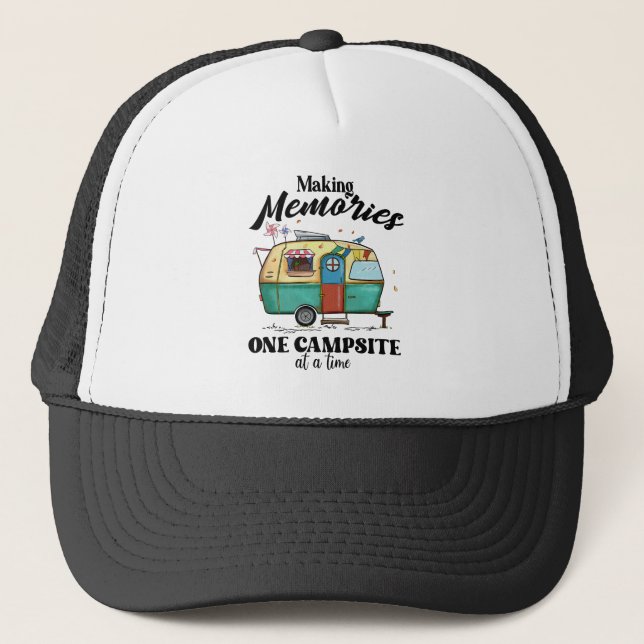 Casquette Cool Camping memories word art  (Devant)
