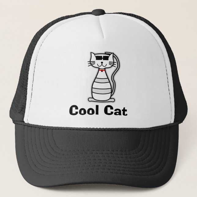 Casquette Cool Chat mignon chatte de dessin animé chat avec  (Devant)