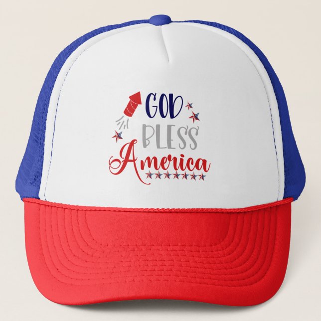 Casquette Cool God Bless America (Devant)