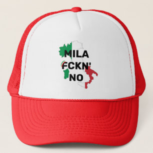 Casquette Cool MILANO - Mila Fckn Non avec drapeau