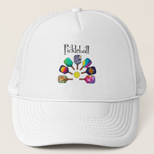 Casquette Cool Pickleball Paddle Sports Rainbow (Devant)