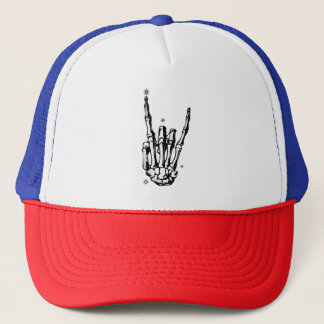 Casquette Copie De Dessin À Main De Squelette