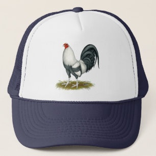 Casquette Coq de combat américain de bleu d'argent de jeu