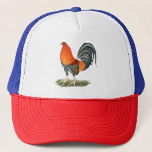 Casquette Coq de rouge bleu de coq de combat