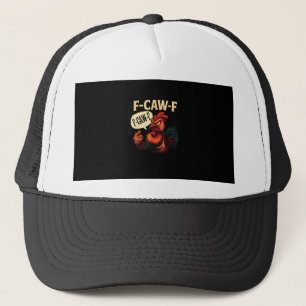 Casquette Coq furieux drôle de style rétro graphique F Caw F