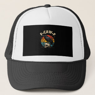 Casquette Corbeau Vintage F-Caw-F Oiseau Corbeau Humour Mème