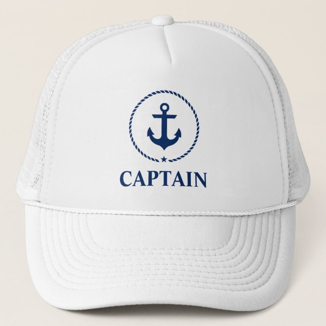 Casquette Corde d'Ancre du capitaine nautique (Devant)