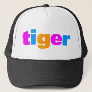 Casquette COREY TIGER 1980's RETRO MULTI COLOUR TEXT