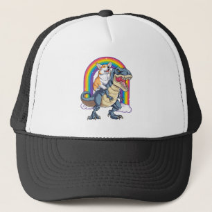 Casquette Corgi Riding Dinosaur T rex Shirt pour hommes femm