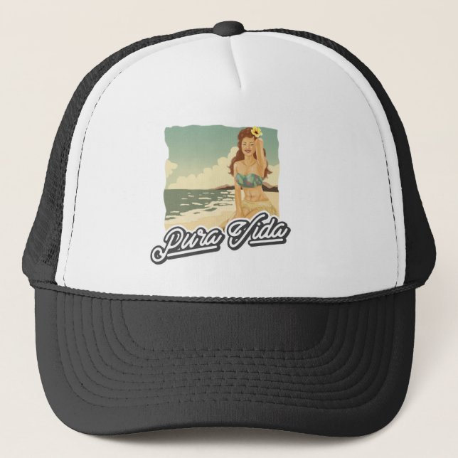 Casquette Costa Rica Surfer's Pura Vida belle femme (Devant)
