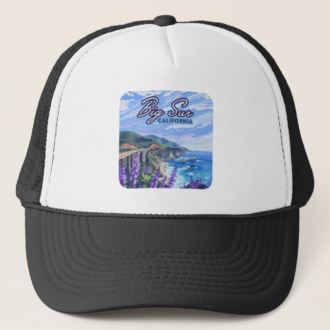 Casquette Côte de Big Sur Californie Retro Côte Ouest (Devant)