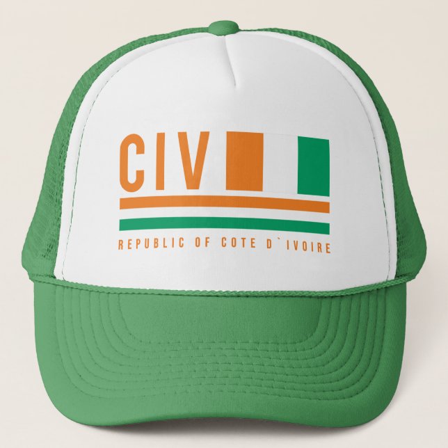 Casquette Cote d'Ivoire ISO Code Design (Devant)