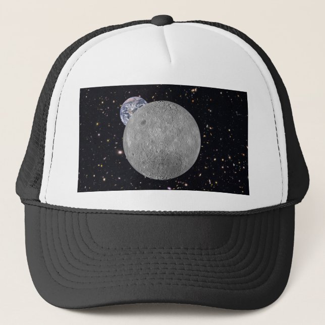 Casquette Côté sombre ou lointain de la lune Ciel étoilé (Devant)