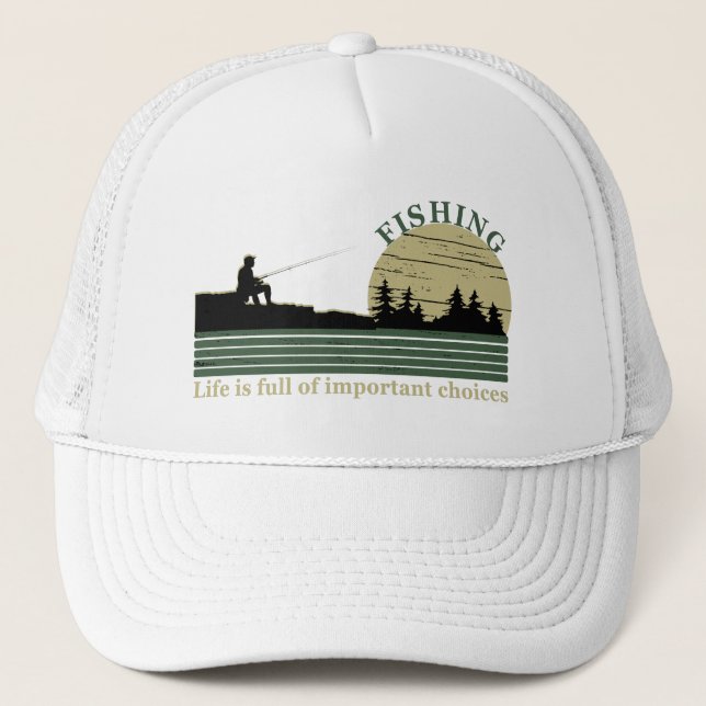 Casquette cotes de pêche amusantes vintage (Devant)