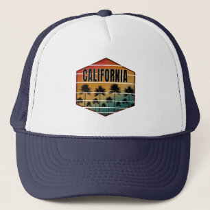 Casquette coucher de soleil californie palmiers été