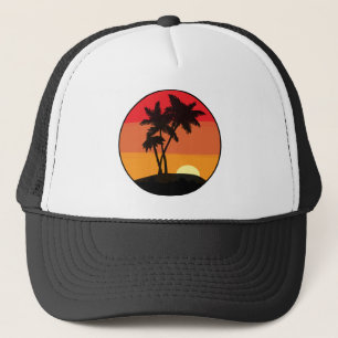 Casquette Coucher de soleil de palmier