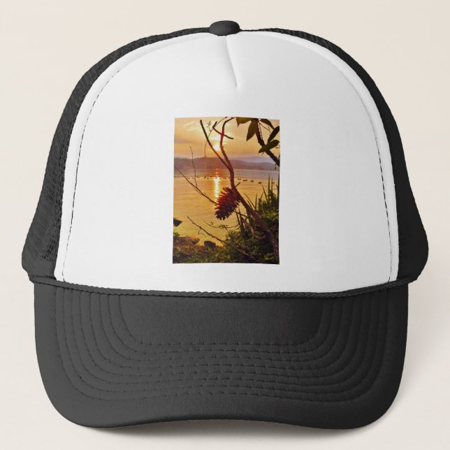 Casquette Coucher de soleil du lac Pinecone (Devant)