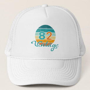 Casquette Coucher de soleil rétro 82 Vintage en détresse