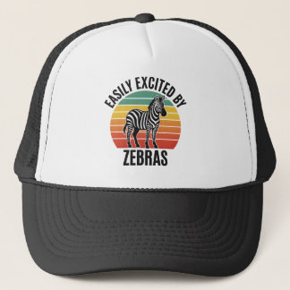 Casquette Coucher de soleil rétro zèbre avec esprit sauvage