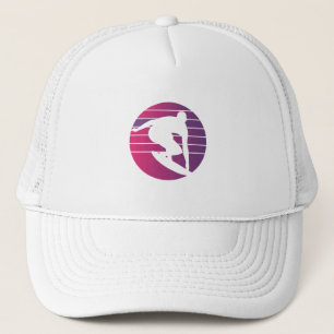 Casquette Coucher de soleil surfeur Rétro