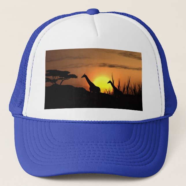 Casquette Coucher du soleil de girafe (Devant)
