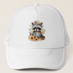 Casquette Couleur d'été des fleurs Raccoon