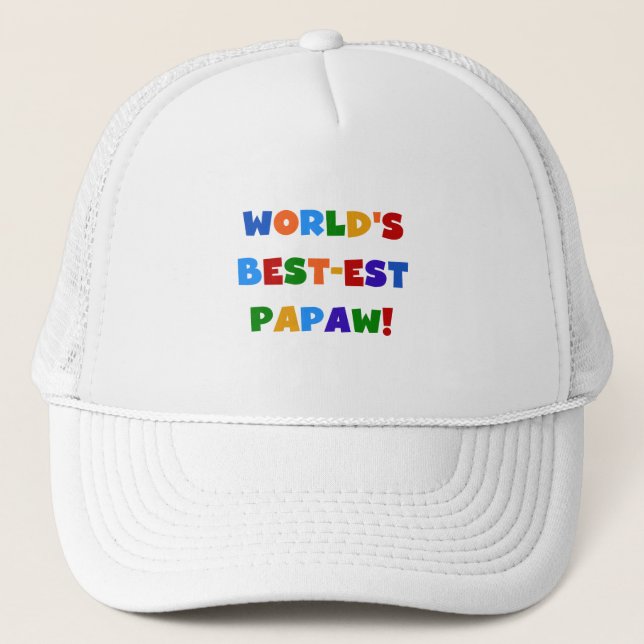 Casquette Couleurs vives Meilleures t-shirts et cadeaux Papa (Devant)