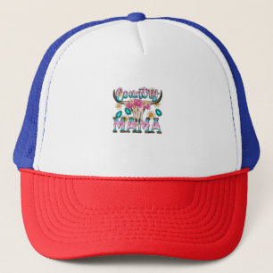 Casquette Country Mama Retro Super Vache Crâne Pays Rodéo