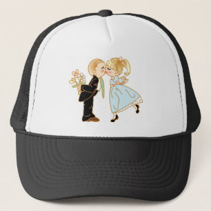 Casquette Couple de baiser mignon