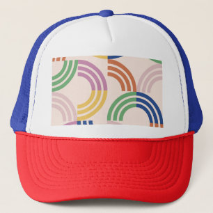 Casquette Courbes triées rétro Arrière - plan géométrique