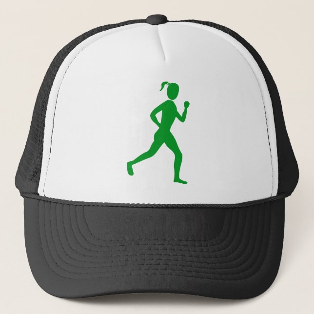 Casquette Coureur (Femme) - Vert herbe (Devant)