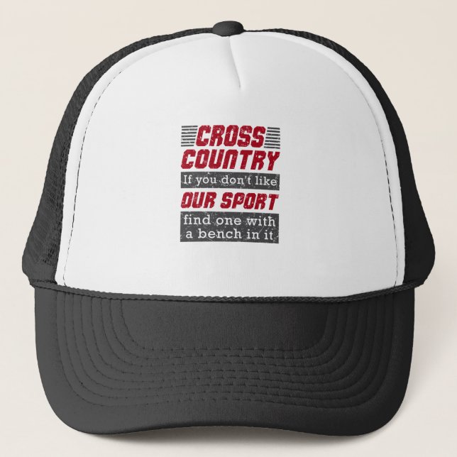 Casquette Courir À Travers Le Pays Drôle Comme Notre Sport (Devant)