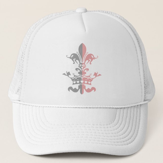 Casquette Couronne de coeur de Fleur - rose (Devant)